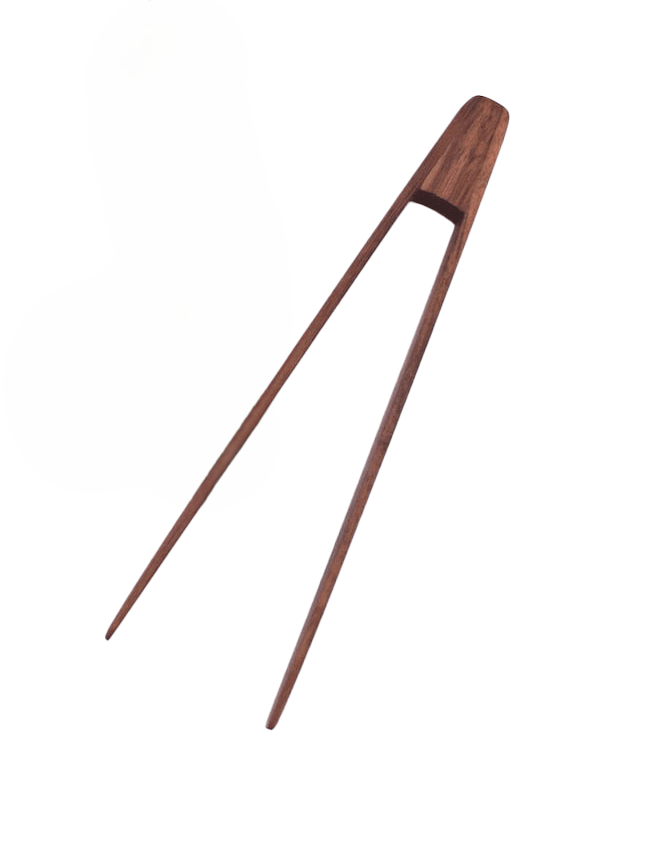 Small Walnut Wood Tongs