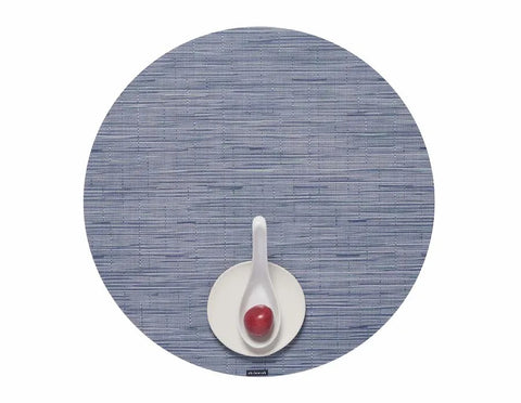 Round Bamboo Placemat - Rain