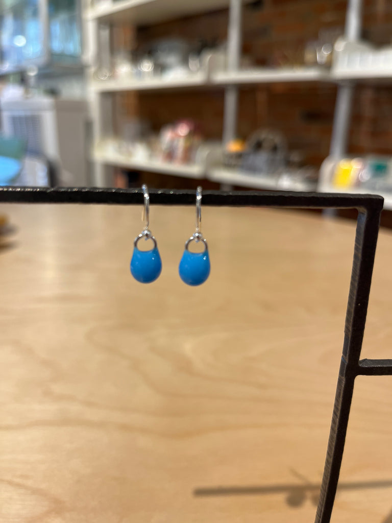 Droplet Medium Earrings (Turquoise Opaque)