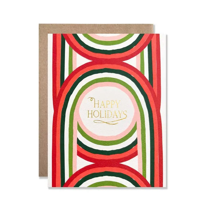 Happy Holidays Arches Card