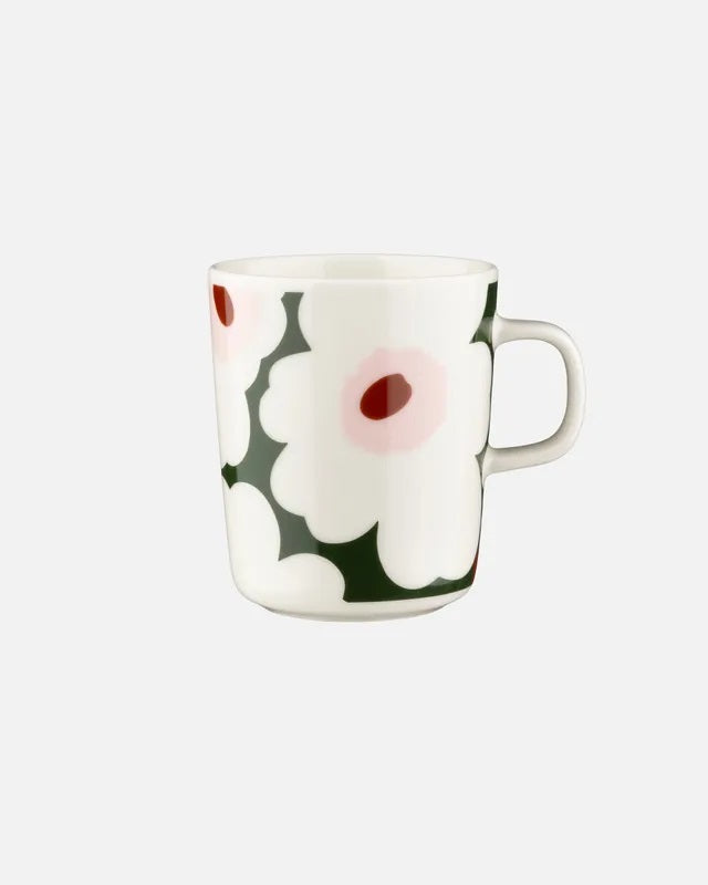 Unikko Mug - Dark Green/Pink