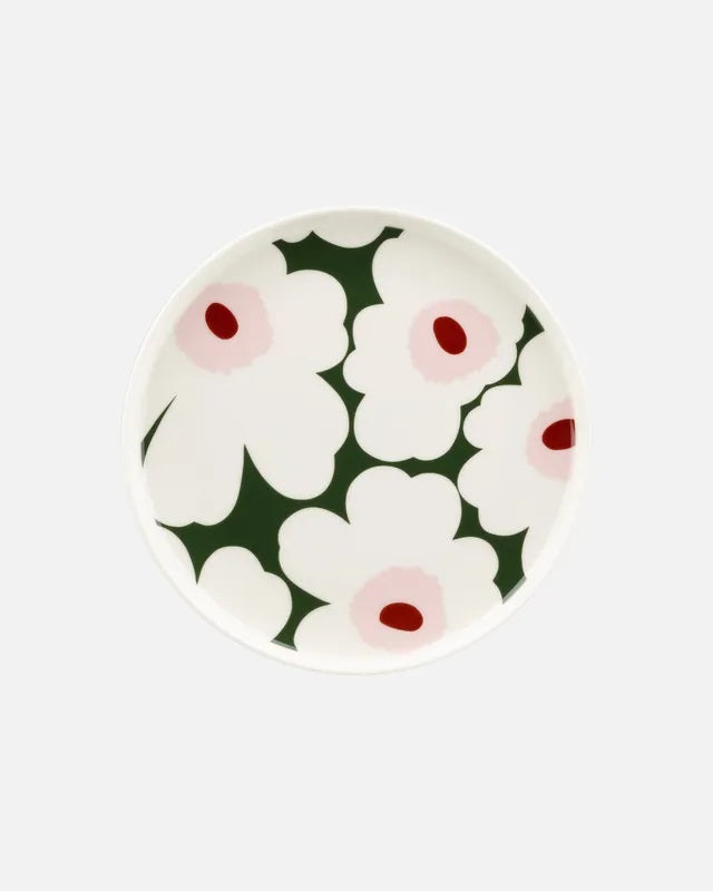 Unikko Plate - Round (Dark Green)