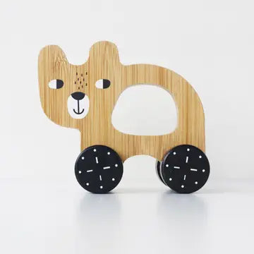 Bear Wooden Push Toy