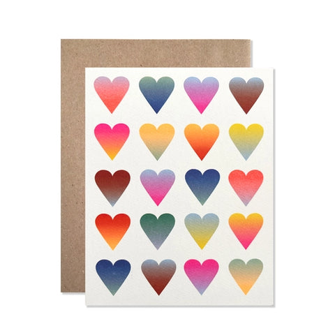 Neon Hearts Card