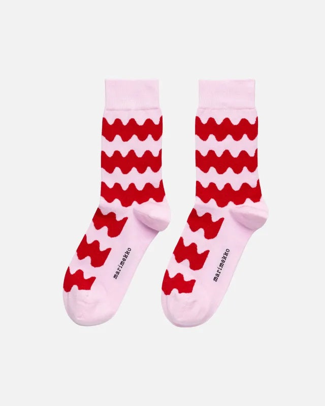 Kasvaa Lokki Socks - Red/Pink