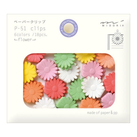 Flower Paper Clips - Midori P-51