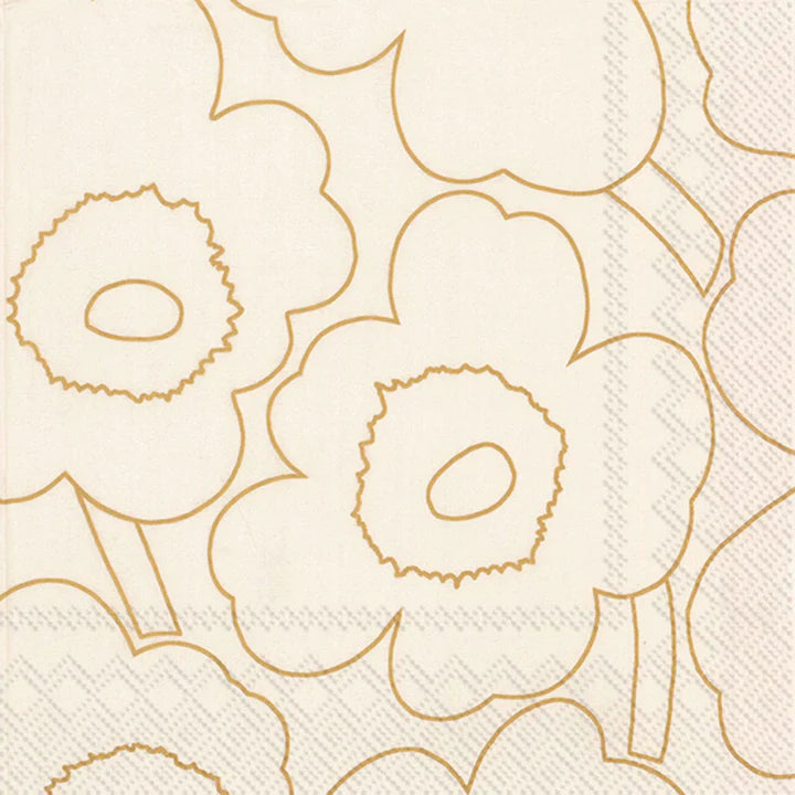 Piirto Unikko Gold Napkins - Luncheon Size