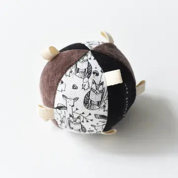 Taggy Ball with Rattle - Woodland Animals